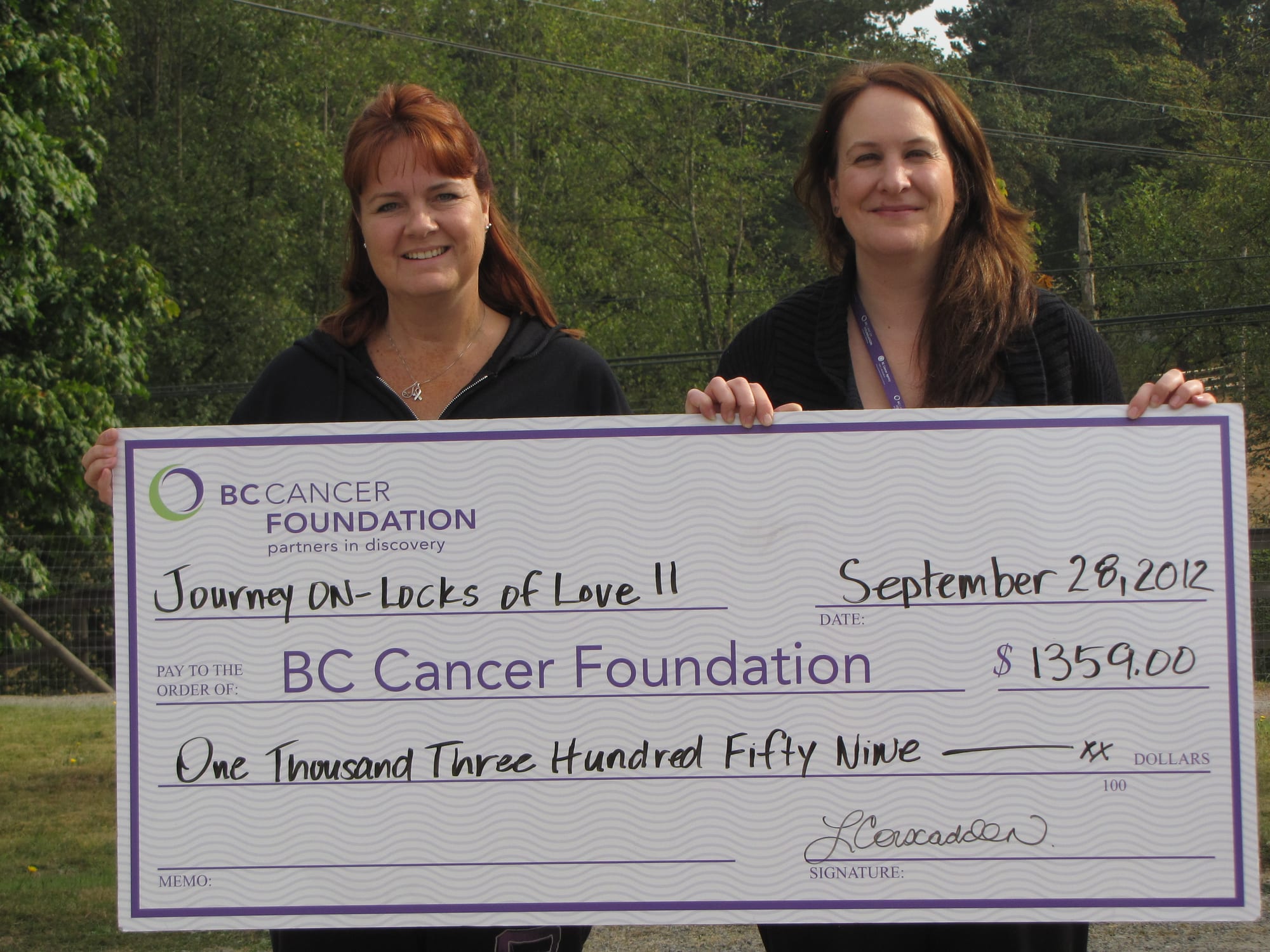 Cheque presentation, 2012
